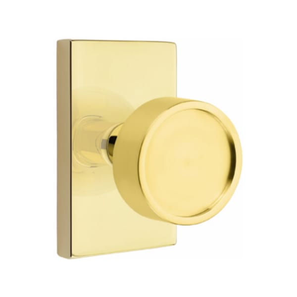 Emtek Verve Knob Concealed Screws with Modern Rectangular Rosette