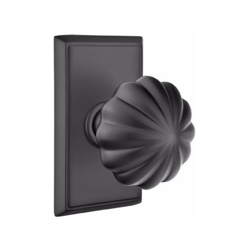 Emtek Melon Knob With Rectangular Rosette