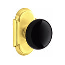 Emtek Brass Rosette Ebony Knob Concealed Screws With