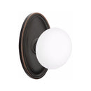 Emtek Brass Rosette Ice White Knob With Oval Rosette