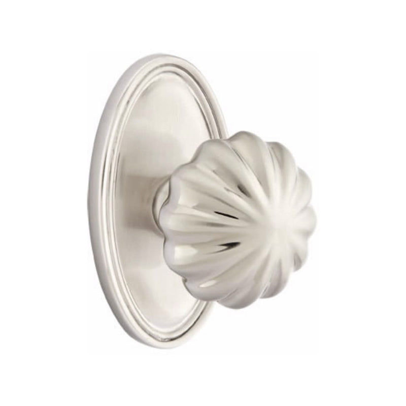 Emtek Melon Knob With Oval Rosette