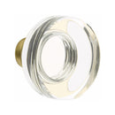 Emtek F13 Function Lugano Mortise Handleset with Modern Disc Glass Knob