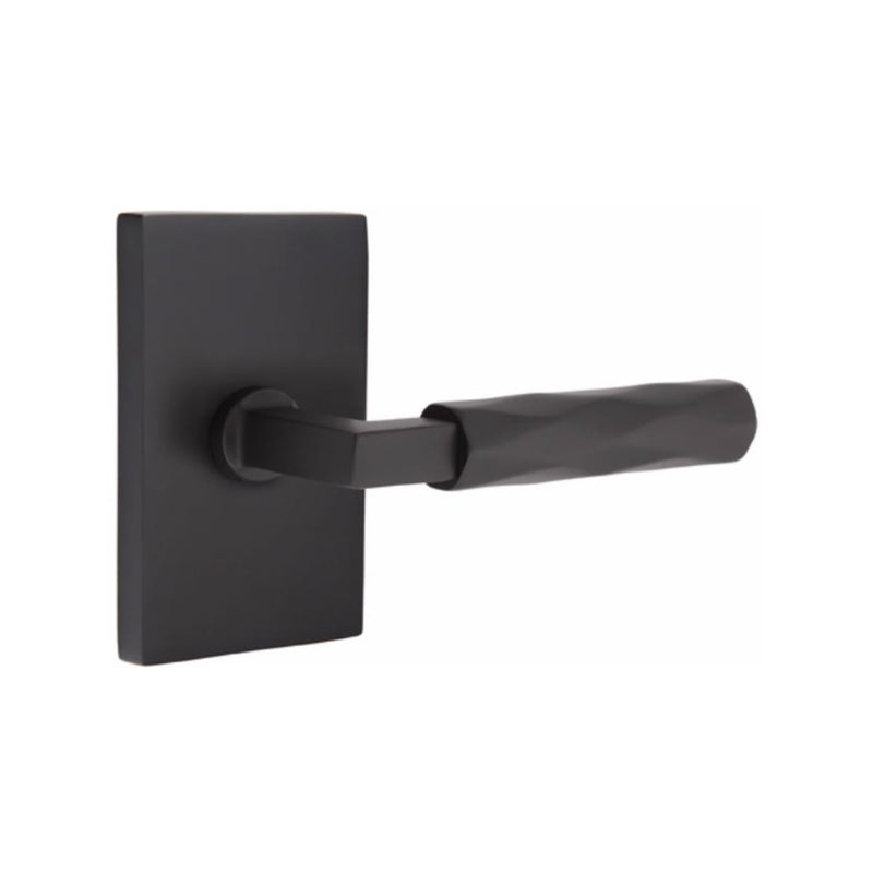 Emtek Select L-Square Tribeca Lever Concealed Screws with Modern Rectangular Rosette