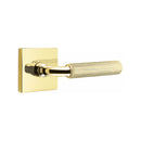 Emtek Select R-BAR Straight Knurled Lever Concealed Screws with Square Rosette