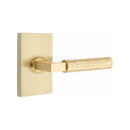 Emtek Select L-Square Hammered Lever Concealed Screws with Modern Rectangular Rosette