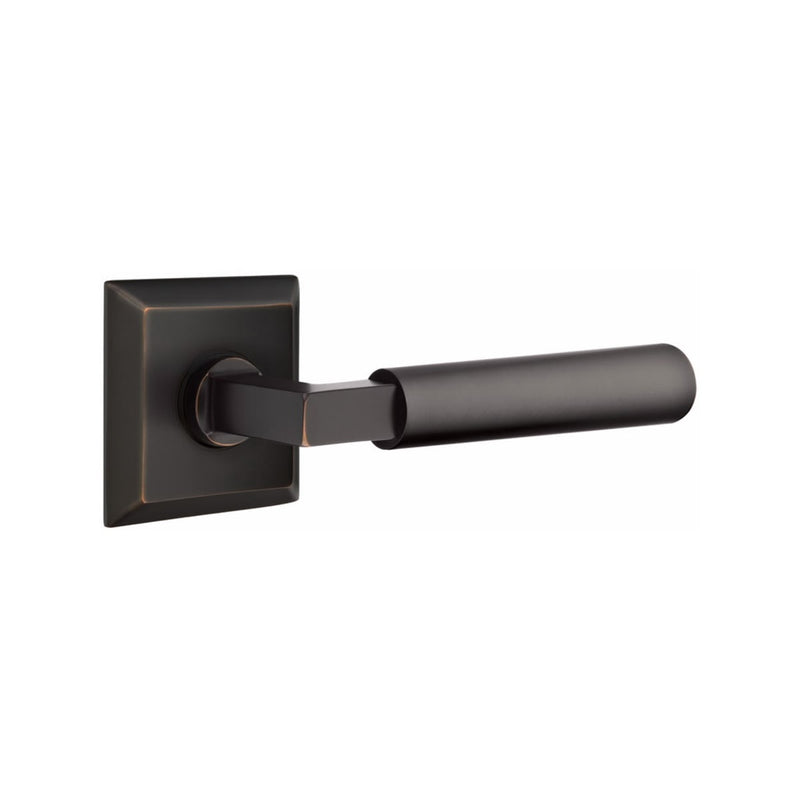 Emtek Select L-Square Smooth Lever with Quincy Rosette