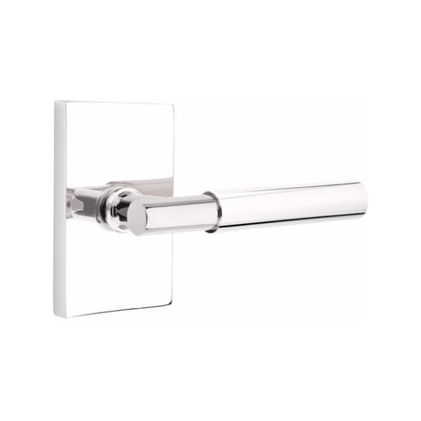Emtek Myles Lever with Modern Rectangular Rosette Concealed Screws