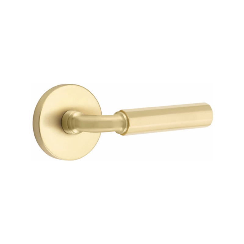 Emtek Select R-BAR Faceted Lever Concealed Screws with Disk Rosette