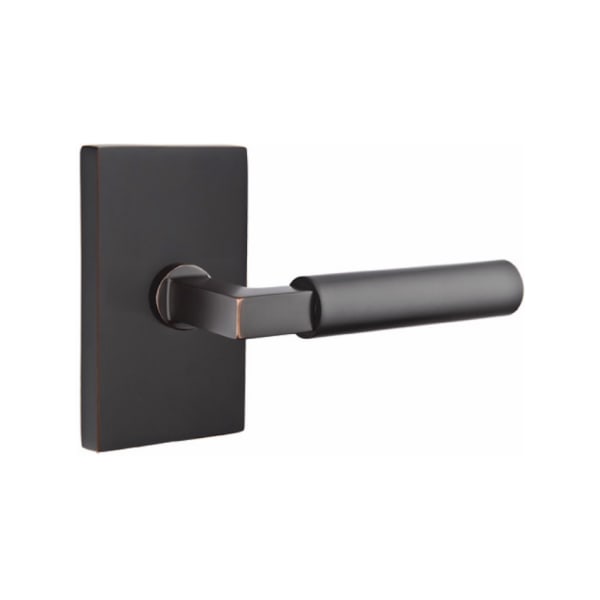 Emtek Hercules Lever with Modern Rectangular Rosette Concealed Screws