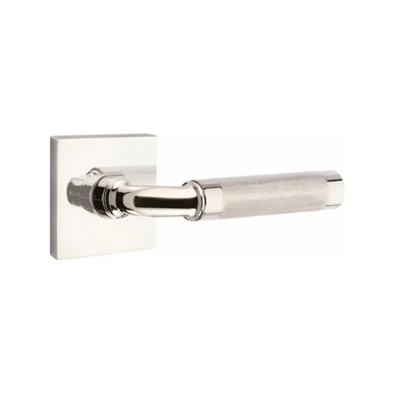 Emtek Select R-BAR Knurled Lever Concealed Screws with Square Rosette