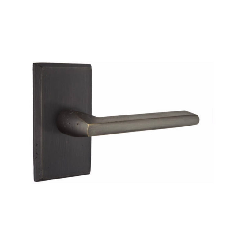 Emtek Sandcast Bronze Lariat Lever Concealed Screws with