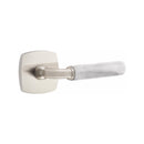 Emtek Select R-BAR White Marble Lever with Urban Modern Rosette