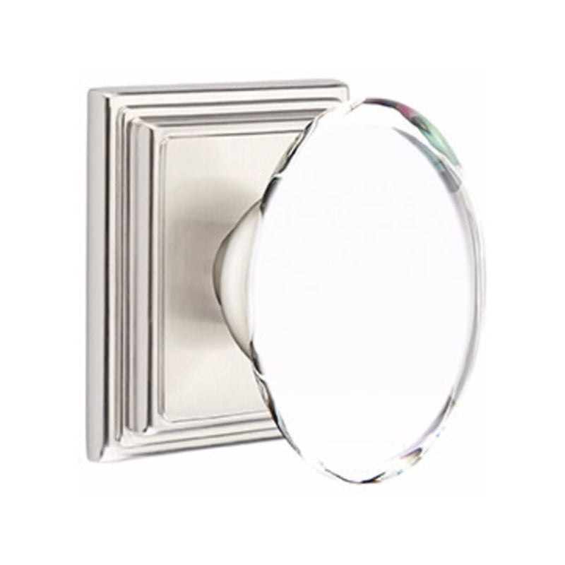 Emtek Hampton Knob Concealed Screws With Wilshire Rosette