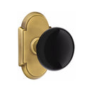Emtek Brass Rosette Ebony Knob Concealed Screws With