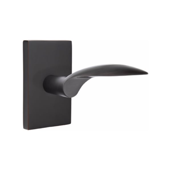 Emtek Mercury Lever with Modern Rectangular Rosette Concealed Screws