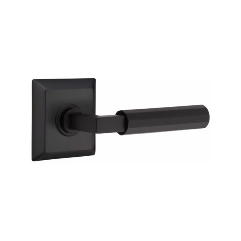 Emtek Select L-Square Faceted Lever with Quincy Rosette