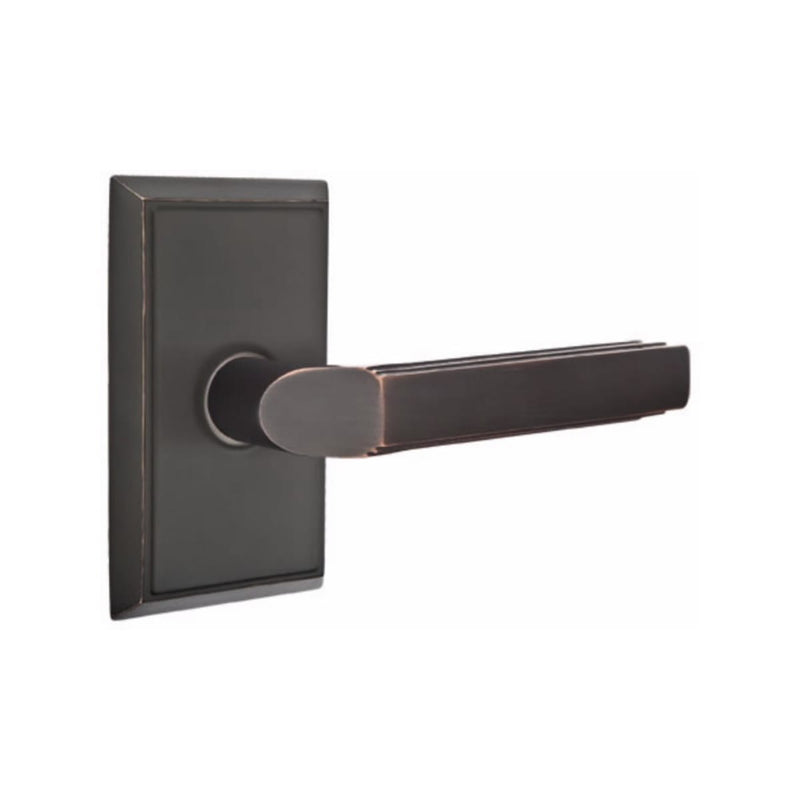 Emtek Milano Lever Concealed Screws with Rectangular Rosette