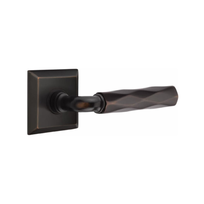 Emtek Select R-BAR Tribeca Lever with Quincy Rosette