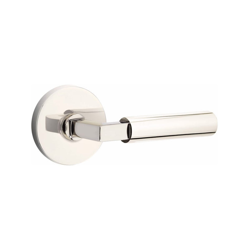 Emtek Select L-Square Smooth Lever with Disk Rosette