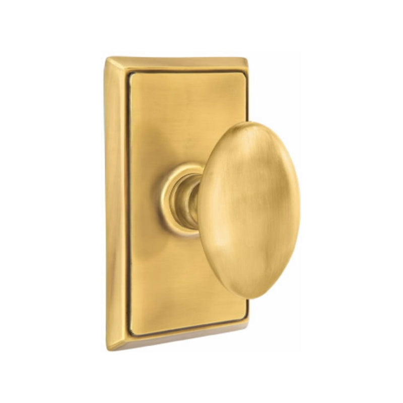 Emtek Egg Knob With Rectangular Rosette