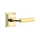 Emtek Select R-BAR Faceted Lever Concealed Screws with Wilshire Rosette