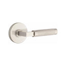 Emtek Select L-Square Knurled Lever Concealed Screws with Disk Rosette
