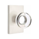 Emtek Modern Disc Knob Concealed Screws with Modern Rectangular Rosette