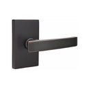 EMTEK Geneva Lever Concealed Screws  with Modern Rectangular Rosette