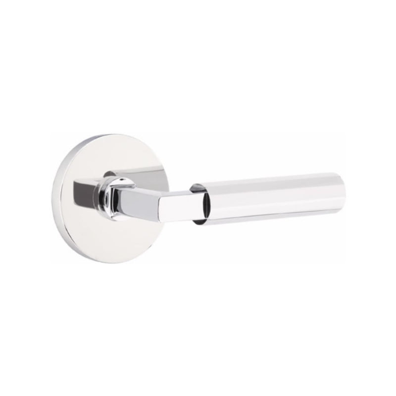 Emtek Select L-Square Faceted Lever with Disk Rosette