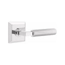 Emtek Select L-Square Straight Knurled Lever Concealed Screws with Quincy Rosette