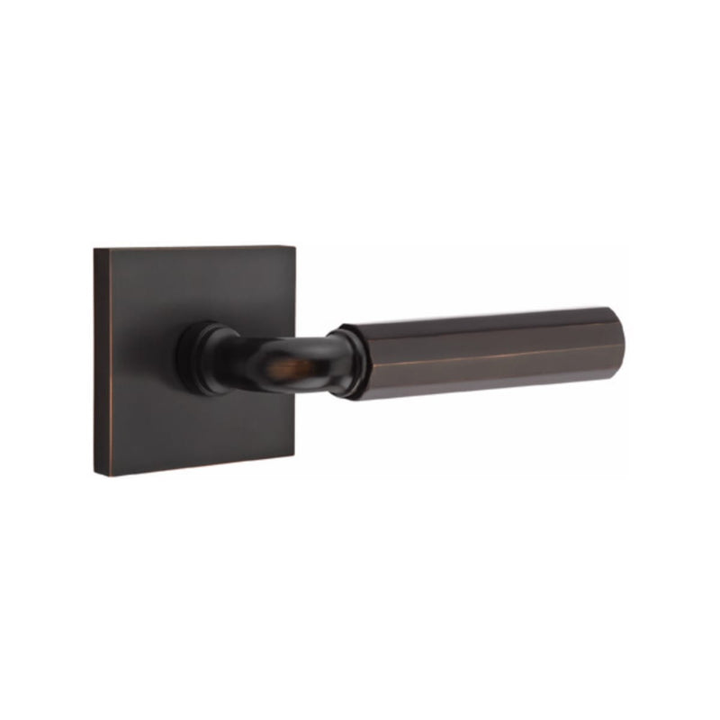 Emtek Select R-BAR Faceted Lever with Square Rosette