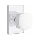 Emtek Freestone Knob Concealed Screws with Modern Rectangular Rosette