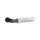 Emtek F20 Function Brisbane Mortise Handleset with Select L-Square White Marble Lever