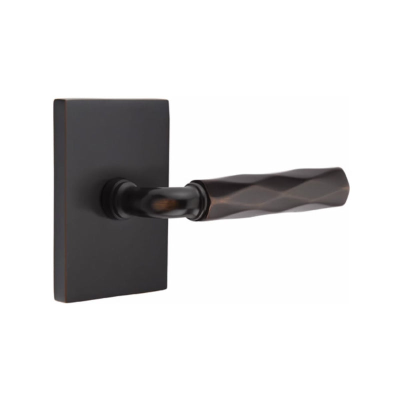 Emtek Select R-BAR Tribeca Lever with Modern Rectangular Rosette