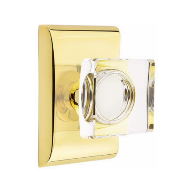 Emtek Modern Square Knob Concealed Screws with Neos Rosette