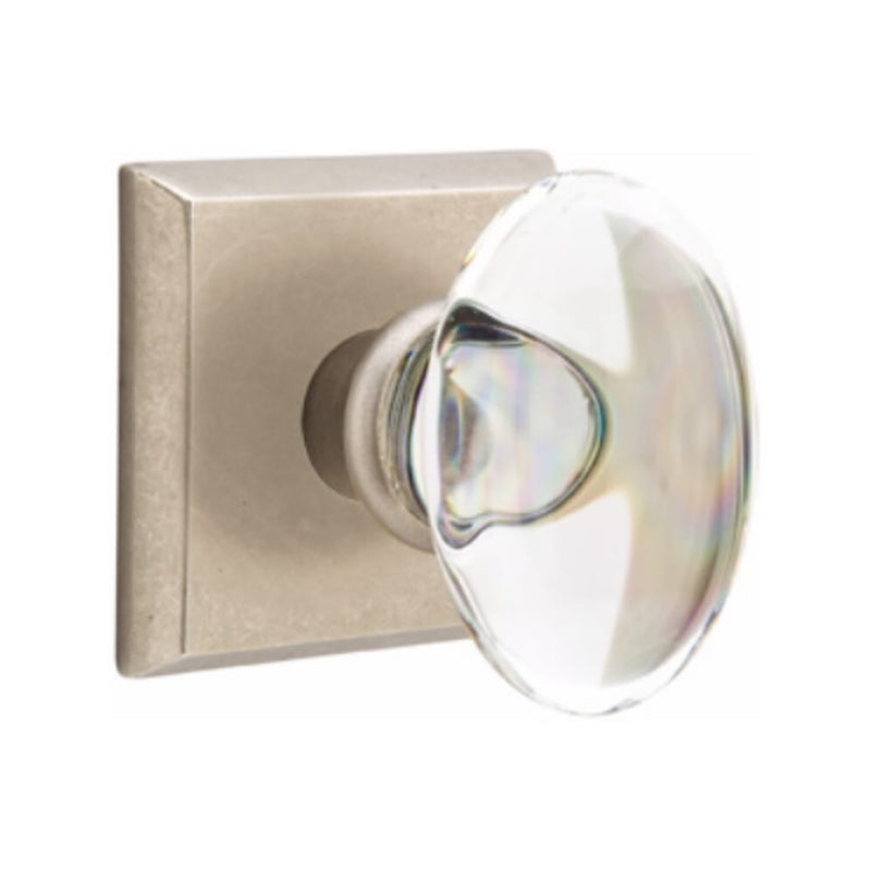 Emtek Glass Hampton Knob Concealed Screws with