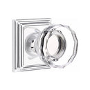Emtek Lowell Knob Concealed Screws With Wilshire Rosette