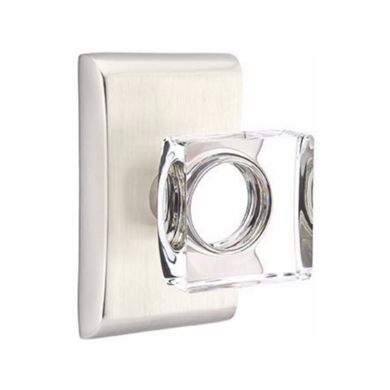 Emtek Modern Square Knob with Neos Rosette