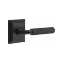 Emtek Select R-BAR Straight Knurled Lever Concealed Screws with Wilshire Rosette
