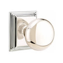 Emtek Providence Knob Concealed Screws With Wilshire Rosette