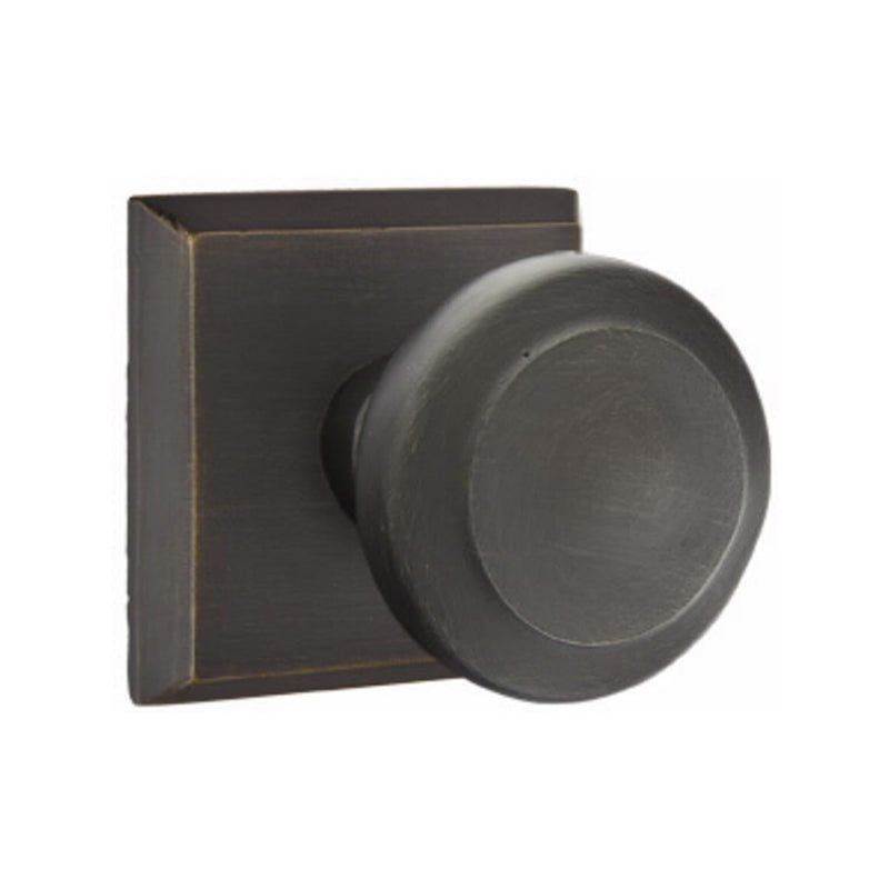 Emtek Sandcast Bronze Butte Knob Concealed Screws with