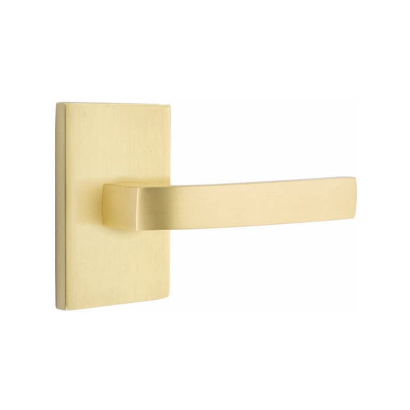 EMTEK Breslin Lever with Modern Rectangular Rosette