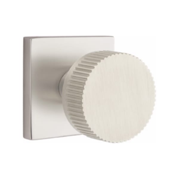 Emtek Select Conical Straight Knurled Knob Concealed Screws with Square Rosette