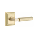 Emtek Select L-Square Faceted Lever Concealed Screws with Wilshire Rosette