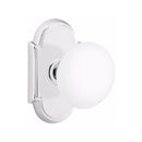 Emtek Brass Rosette Ice White Knob Concealed Screws With
