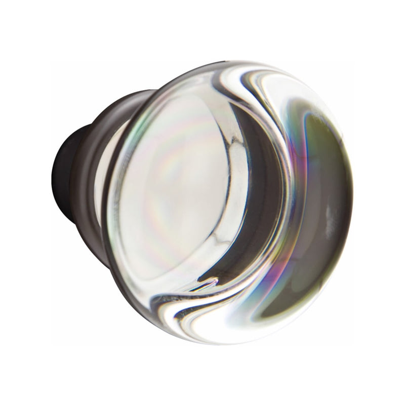 Emtek Wilshire Brass Tubular Entry set with Providence Glass Knob