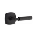 Emtek Select L-Square Knurled Lever Concealed Screws with Urban Modern Rosette