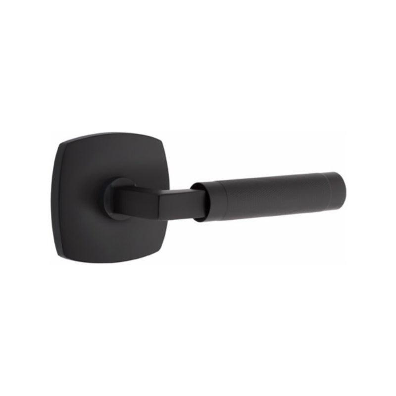 Emtek Select L-Square Knurled Lever with Urban Modern Rosette