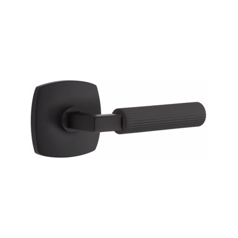 Emtek Select L-Square Straight Knurled Lever with Urban Modern Rosette