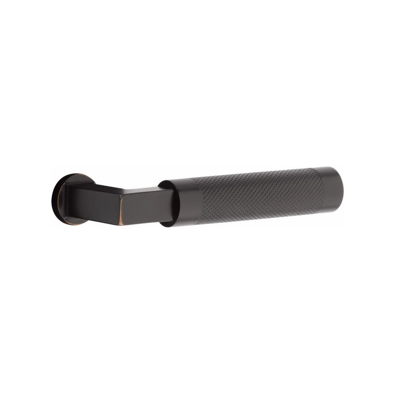 Emtek F20 Function Mormont Mortise Handleset with Select L-Square Knurled Lever